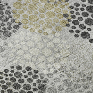 Piper Looms Mayfield Circles AMF908 Gray Machine Washable Area Rug Swatch Image