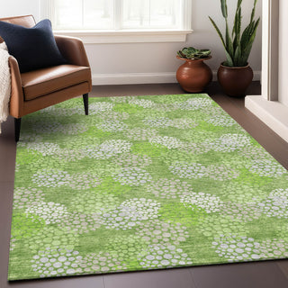 Piper Looms Mayfield Circles AMF908 Green Machine Washable Area Rug Lifestyle Image Feature