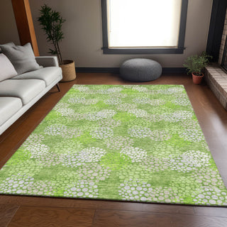 Piper Looms Mayfield Circles AMF908 Green Machine Washable Area Rug Lifestyle Image Feature