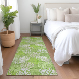 Piper Looms Mayfield Circles AMF908 Green Machine Washable Area Rug Runner Lifestyle Image Feature