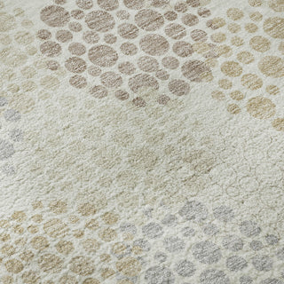 Piper Looms Mayfield Circles AMF908 Ivory Machine Washable Area Rug Swatch Image