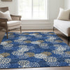 Piper Looms Mayfield Circles AMF908 Navy Machine Washable Area Rug Lifestyle Image Feature