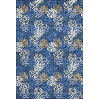 Piper Looms Mayfield Circles AMF908 Navy Machine Washable Area Rug main image
