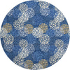 Piper Looms Mayfield Circles AMF908 Navy Machine Washable Area Rug Round Main Image