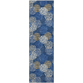 Piper Looms Mayfield Circles AMF908 Navy Machine Washable Area Rug Runner Main Image