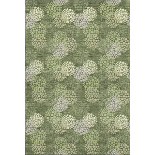 Piper Looms Mayfield Circles AMF908 Olive Machine Washable Area Rug main image