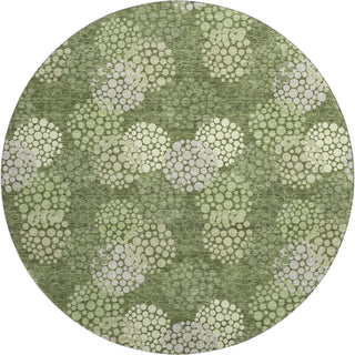 Piper Looms Mayfield Circles AMF908 Olive Machine Washable Area Rug Round Main Image