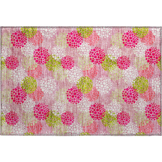 Piper Looms Mayfield Circles AMF908 Pink Machine Washable Area Rug Scatter Main Image