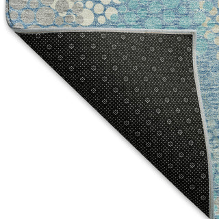 Piper Looms Mayfield Circles AMF908 Sky Machine Washable Area Rug Backing Image