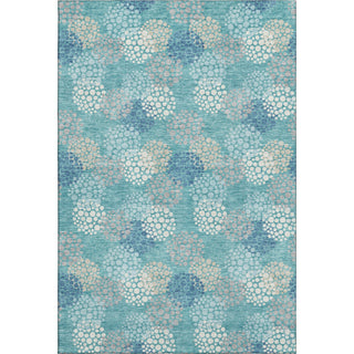 Piper Looms Mayfield Circles AMF908 Teal Machine Washable Area Rug main image