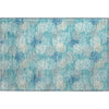 Piper Looms Mayfield Circles AMF908 Teal Machine Washable Area Rug Scatter Main Image