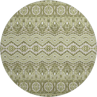 Piper Looms Mayfield Moroccan AMF909 Aloe Machine Washable Area Rug Round Main Image