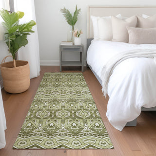 Piper Looms Mayfield Moroccan AMF909 Aloe Machine Washable Area Rug Runner Lifestyle Image Feature