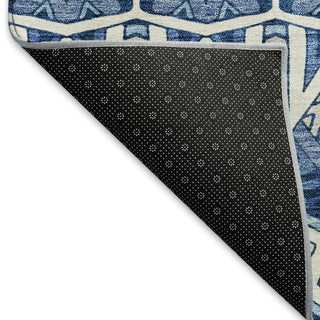 Piper Looms Mayfield Moroccan AMF909 Blue Machine Washable Area Rug Backing Image
