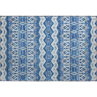 Piper Looms Mayfield Moroccan AMF909 Blue Machine Washable Area Rug Scatter Main Image