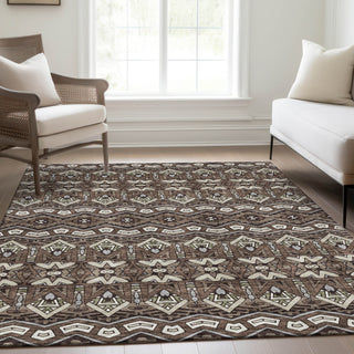 Piper Looms Mayfield Moroccan AMF909 Brown Machine Washable Area Rug Lifestyle Image Feature
