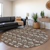 Piper Looms Mayfield Moroccan AMF909 Brown Machine Washable Area Rug Round Lifestyle Image Feature