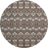 Piper Looms Mayfield Moroccan AMF909 Brown Machine Washable Area Rug Round Main Image