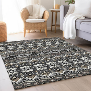Piper Looms Mayfield Moroccan AMF909 Charcoal Machine Washable Area Rug Lifestyle Image Feature