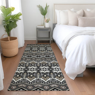 Piper Looms Mayfield Moroccan AMF909 Charcoal Machine Washable Area Rug Runner Lifestyle Image Feature