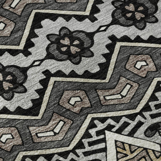 Piper Looms Mayfield Moroccan AMF909 Charcoal Machine Washable Area Rug Swatch Image