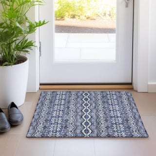 Piper Looms Mayfield Moroccan AMF909 Denim Machine Washable Area Rug Scatter Lifestyle Image Feature