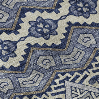 Piper Looms Mayfield Moroccan AMF909 Denim Machine Washable Area Rug Swatch Image