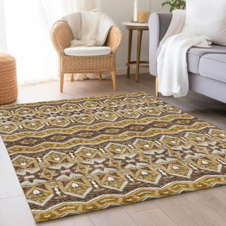 Piper Looms Mayfield Moroccan AMF909 Gold Machine Washable Area Rug Lifestyle Image Feature