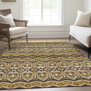 Piper Looms Mayfield Moroccan AMF909 Gold Machine Washable Area Rug Lifestyle Image Feature