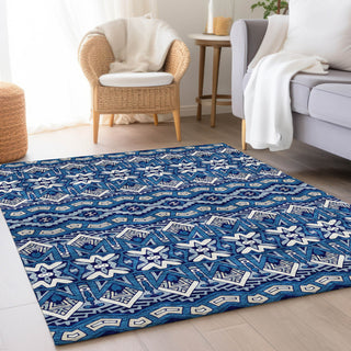 Piper Looms Mayfield Moroccan AMF909 Navy Machine Washable Area Rug Lifestyle Image Feature