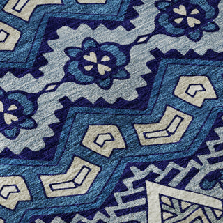 Piper Looms Mayfield Moroccan AMF909 Navy Machine Washable Area Rug Swatch Image