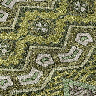 Piper Looms Mayfield Moroccan AMF909 Olive Machine Washable Area Rug Swatch Image