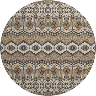 Piper Looms Mayfield Moroccan AMF909 Taupe Machine Washable Area Rug Round Main Image
