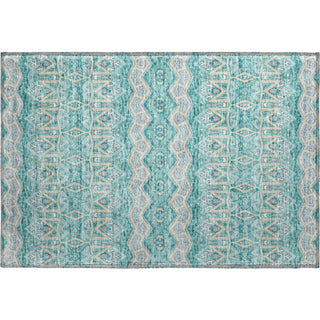 Piper Looms Mayfield Moroccan AMF909 Teal Machine Washable Area Rug Scatter Main Image