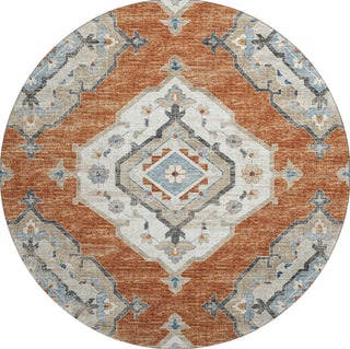 Piper Looms Mayfield Tribal AMF91 Clay Machine Washable Area Rug Round Main Image