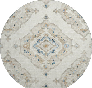 Piper Looms Mayfield Tribal AMF91 Linen Machine Washable Area Rug Round Main Image