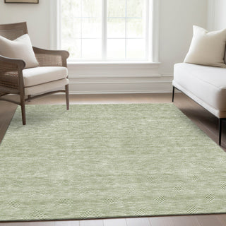 Piper Looms Mayfield Arrows AMF910 Aloe Machine Washable Area Rug Lifestyle Image Feature