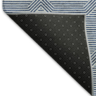 Piper Looms Mayfield Arrows AMF910 Blue Machine Washable Area Rug Backing Image