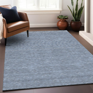 Piper Looms Mayfield Arrows AMF910 Blue Machine Washable Area Rug Lifestyle Image Feature