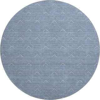 Piper Looms Mayfield Arrows AMF910 Blue Machine Washable Area Rug Round Main Image