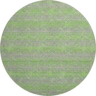 Piper Looms Mayfield Arrows AMF910 Green Machine Washable Area Rug Round Main Image
