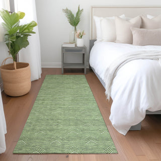 Piper Looms Mayfield Arrows AMF910 Green Machine Washable Area Rug Runner Lifestyle Image Feature