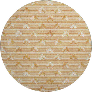 Piper Looms Mayfield Arrows AMF910 Orange Machine Washable Area Rug Round Main Image