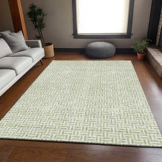 Piper Looms Mayfield Geometric AMF911 Aloe Machine Washable Area Rug Lifestyle Image Feature