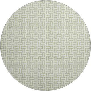 Piper Looms Mayfield Geometric AMF911 Aloe Machine Washable Area Rug Round Main Image
