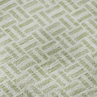 Piper Looms Mayfield Geometric AMF911 Aloe Machine Washable Area Rug Swatch Image