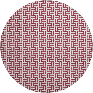 Piper Looms Mayfield Geometric AMF911 Burgundy Machine Washable Area Rug Round Main Image