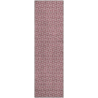 Piper Looms Mayfield Geometric AMF911 Burgundy Machine Washable Area Rug Runner Main Image