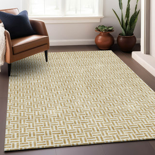 Piper Looms Mayfield Geometric AMF911 Gold Machine Washable Area Rug Lifestyle Image Feature