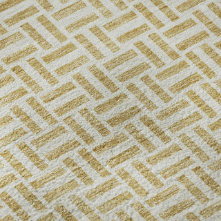 Piper Looms Mayfield Geometric AMF911 Gold Machine Washable Area Rug Swatch Image